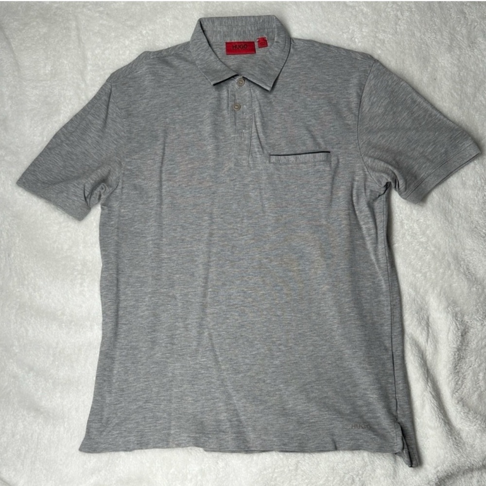 HUGO Light Gray Polo Shirt